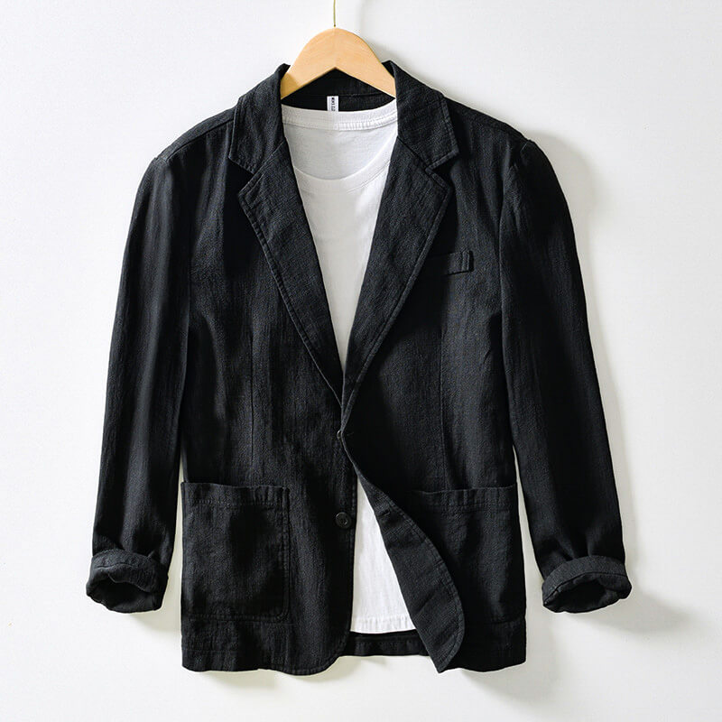 Timeless Navy Linen Jacket