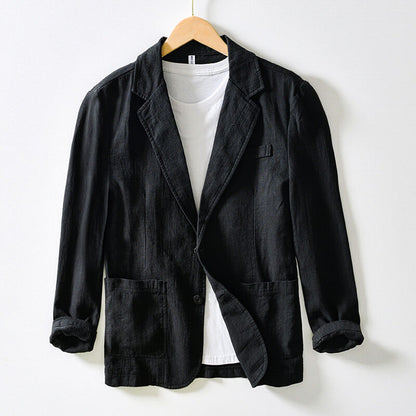 Timeless Navy Linen Jacket