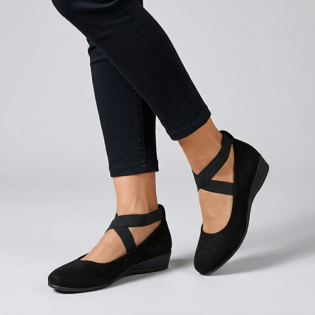 Women's Orthopedic Flats Cross Strap Support - VibreMode