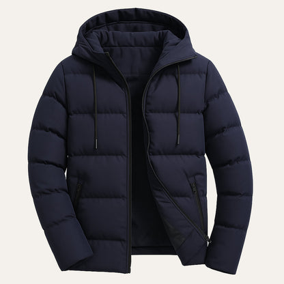 Men's Waterproof Parka Hooded Puffer Jacket - VibreMode