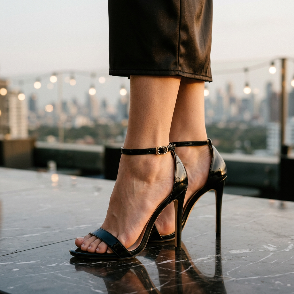 Women's High Heel Sandals Ankle Strap Closure