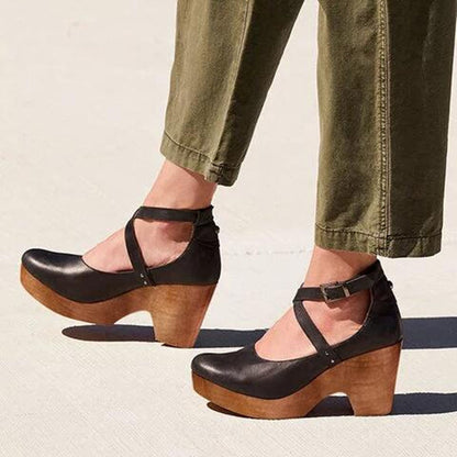 Women's Block Heel Closed Toe Pumps - VibreMode