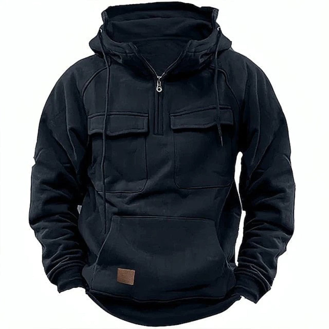 Men's Retro Motorcycle Hoodie Rugged Comfortable Design