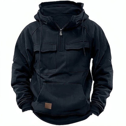 Men's Retro Motorcycle Hoodie Rugged Comfortable Design
