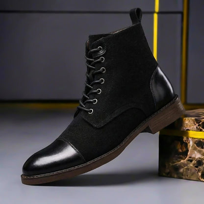 Luxury Sheepskin Leather Ankle Boots