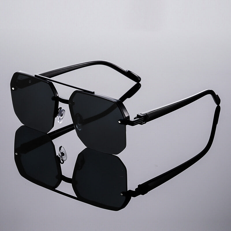 Classic Half Frame Retro Sunglasses