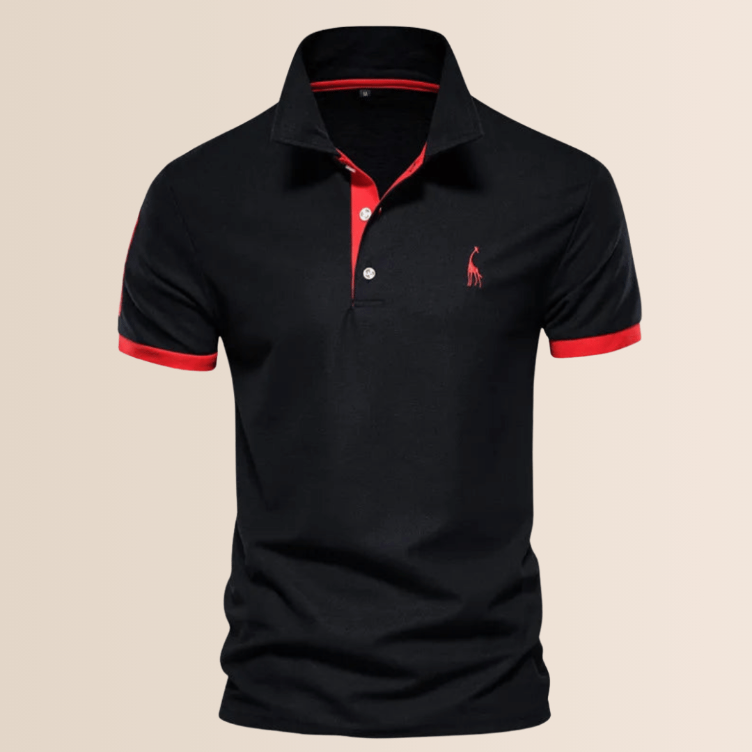 Men's Cotton Polo Shirt Stand Collar