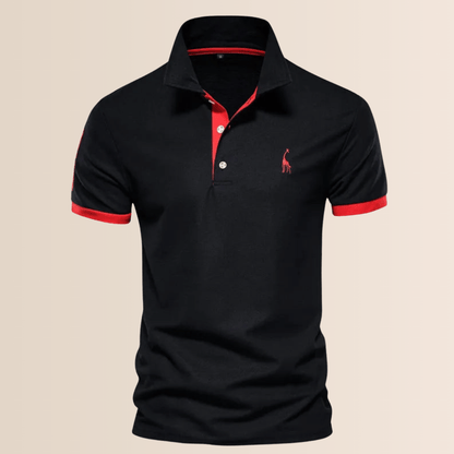Men's Cotton Polo Shirt Stand Collar