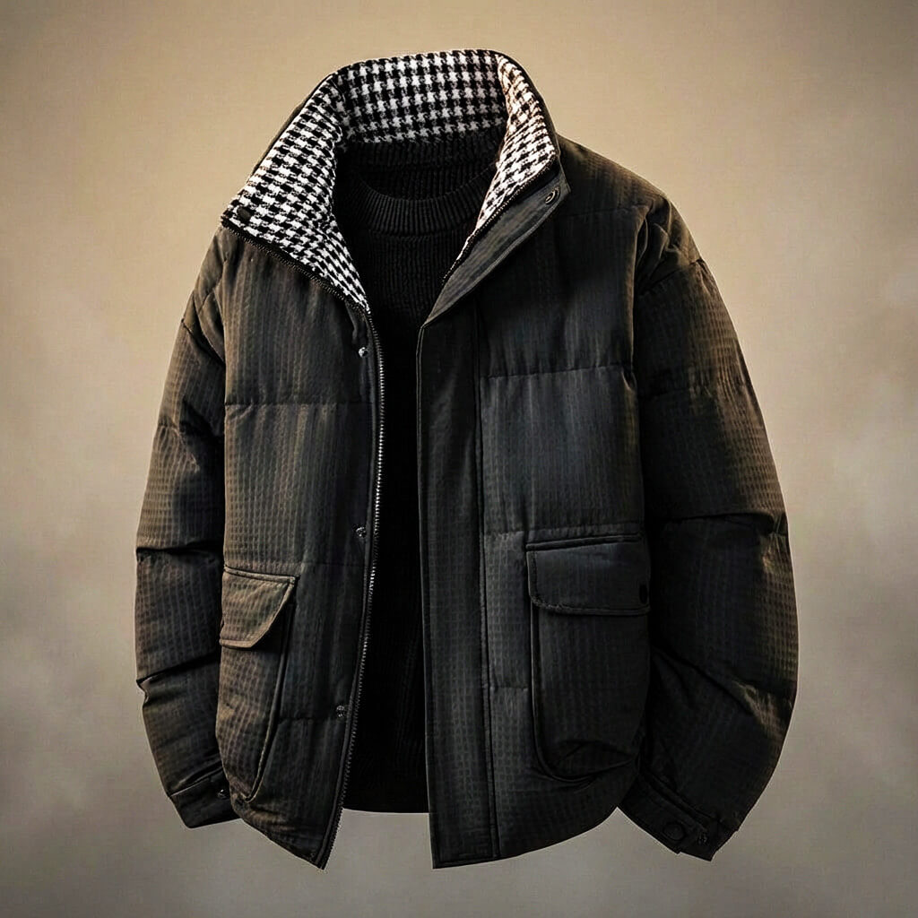 Classic Checked Wool Blazer