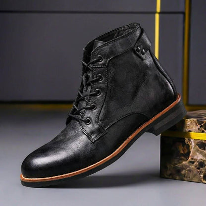 Classic Vintage Leather Ankle Boots