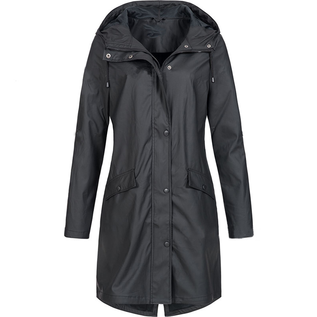 Breathable Water Resistant Ladies Rain Jacket Windproof