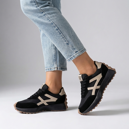 Lace Up Chunky Sole Sneakers Bold Graphic Detail