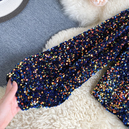 Women's Glitter One Shoulder Sparkle