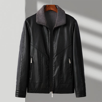 Biker Style Genuine Leather Jacket