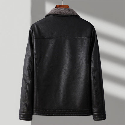 Biker Style Genuine Leather Jacket