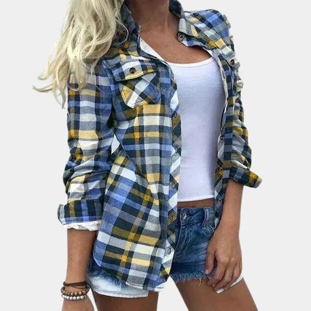 Women's Plaid Blouse Classic Pattern
