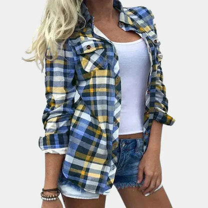 Women's Plaid Blouse Classic Pattern