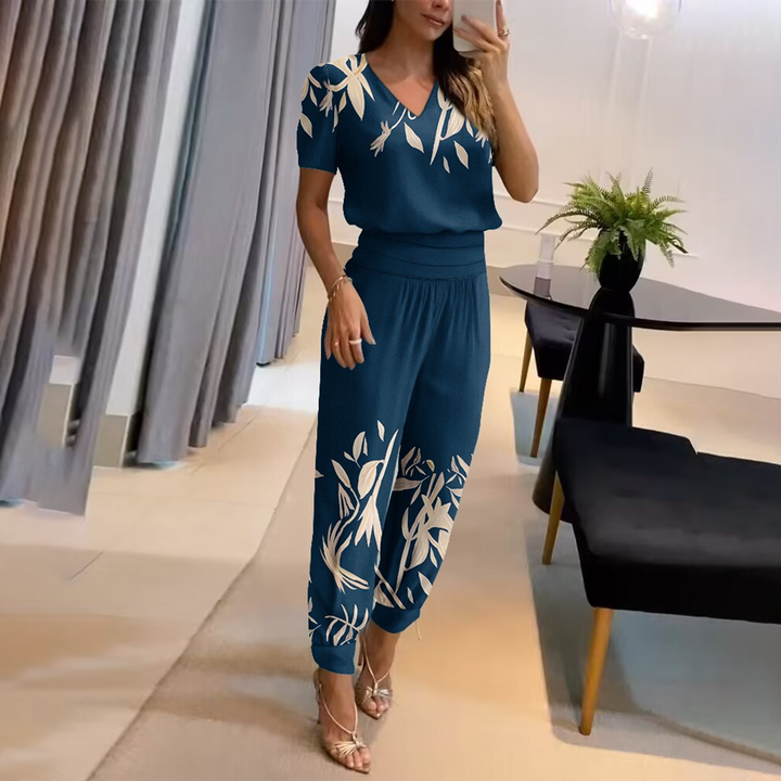 Women's Printed Jumpsuit Chic Style
