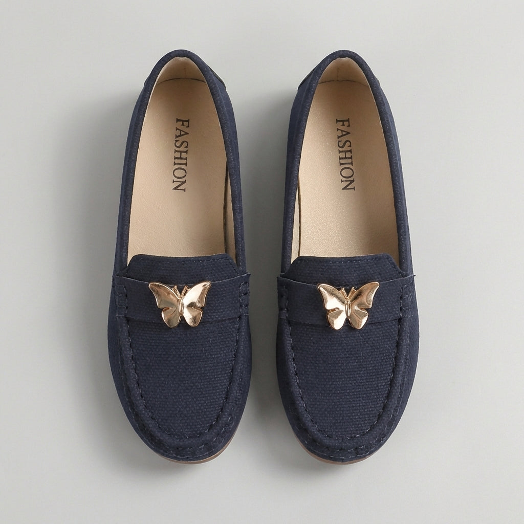 Men's Slip-On Loafers Embellished Leather Brown