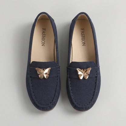 Men's Slip-On Loafers Embellished Leather Brown