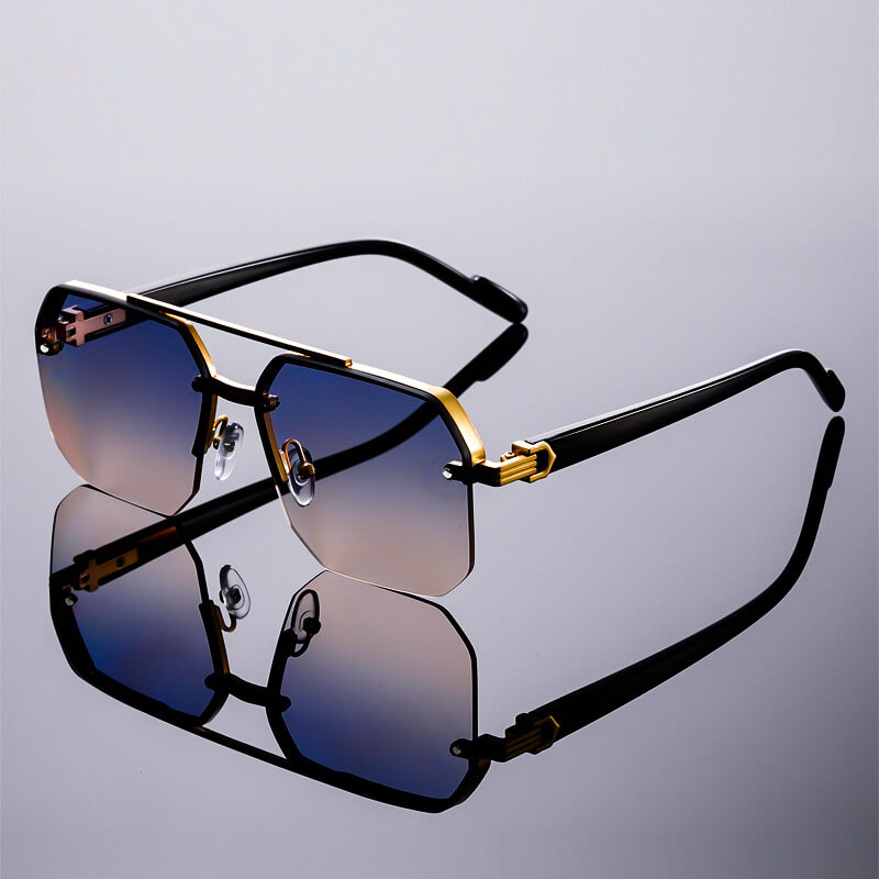 Classic Half Frame Retro Sunglasses