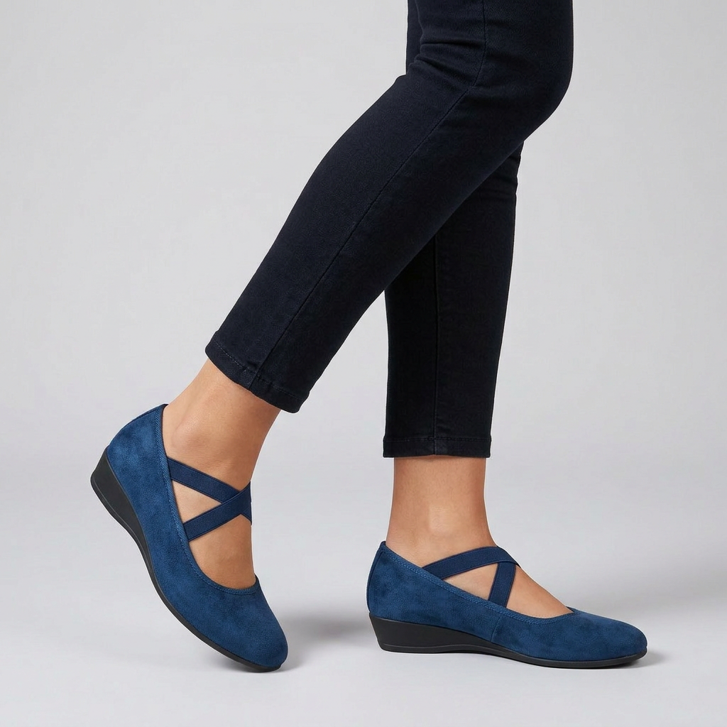 Women's Orthopedic Flats Cross Strap Support
