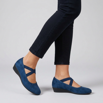 Women's Orthopedic Flats Cross Strap Support