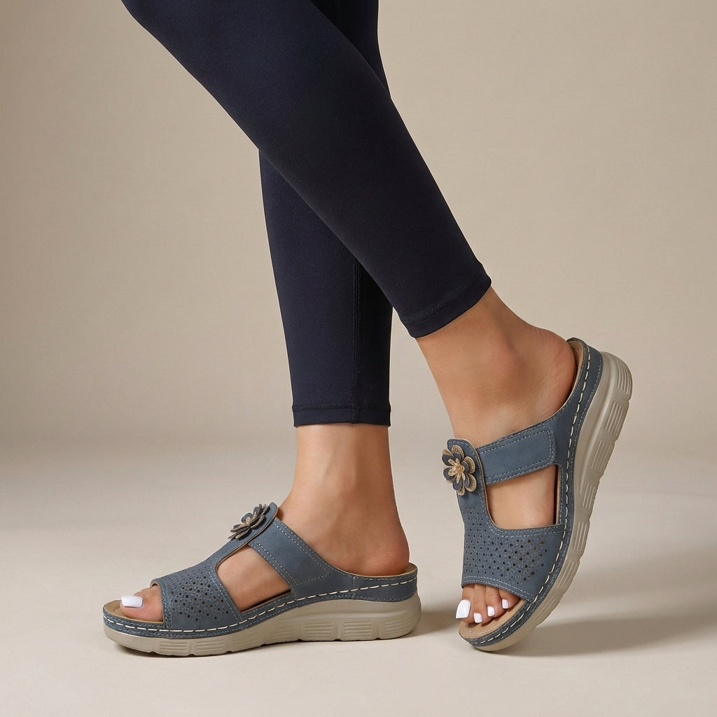 Women's Orthopedic Wedge Sandals Cushioned Support Floral