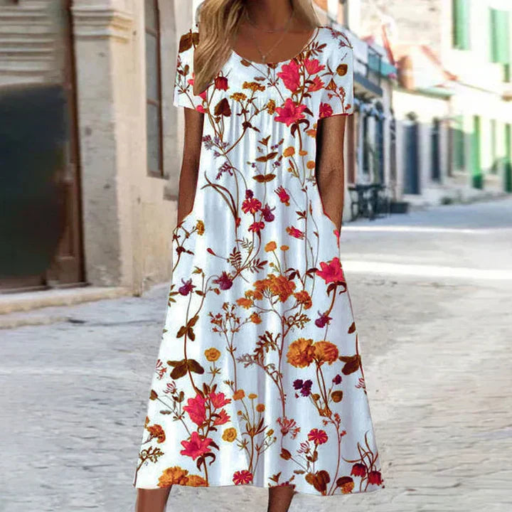 Elegant Women's Floral Midi Dress