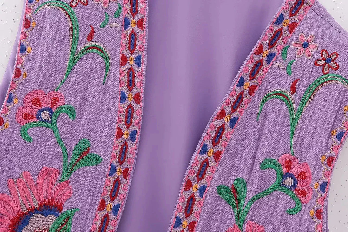 Women's Embroidered Vest Floral