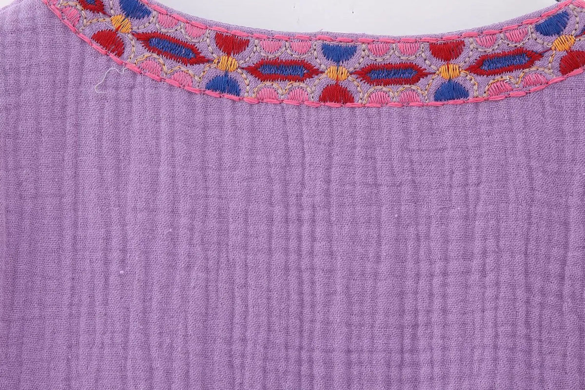 Bohemian Floral Embroidered Waistcoat