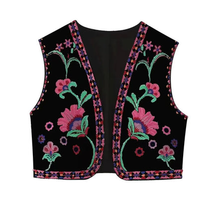 Vivienne Women's Floral Vest Boho Style