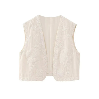 Vivienne Women's Floral Vest Boho Style