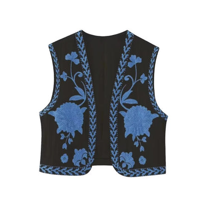 Women's Embroidered Boho Vest