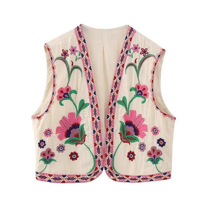 Women's Embroidered Boho Vest