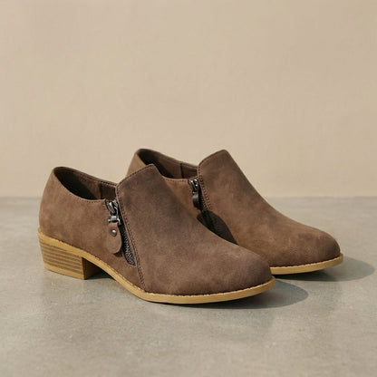Women's Ankle Boots Orthopedic Low Heel Almond Toe
