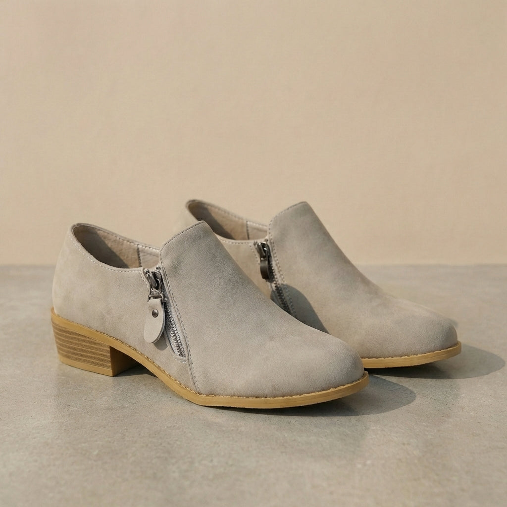 Women's Ankle Boots Orthopedic Low Heel Almond Toe