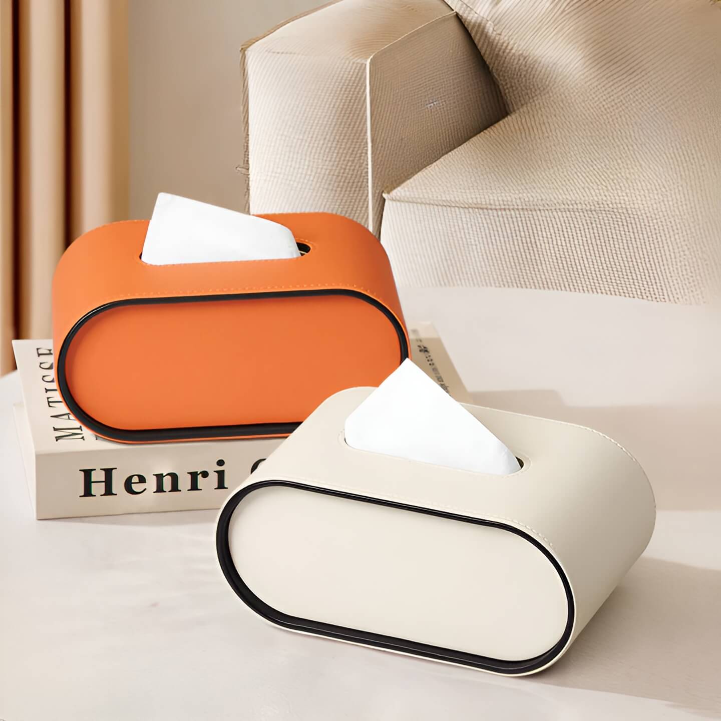 Luxury Pu Leather Tissue Holder - VibreMode