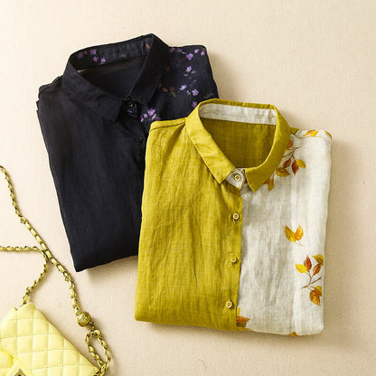 Chic Dual Tone Cotton Shirt