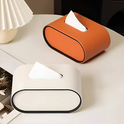 Luxury Pu Leather Tissue Holder