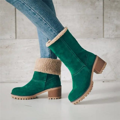 Women's Wool Mid Calf Winter Boots