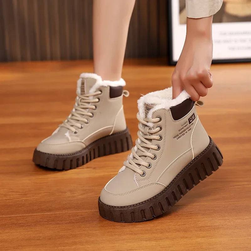 Warm Waterproof Insulated Ankle Boots for Women