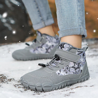 Warm Insulated Waterproof Kids Snow Boots Wide Fit