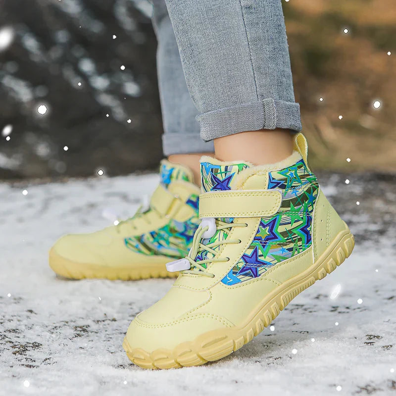 Warm Insulated Waterproof Kids Snow Boots Wide Fit