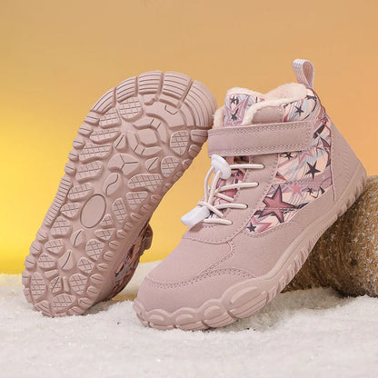 Warm Insulated Waterproof Kids Snow Boots Wide Fit