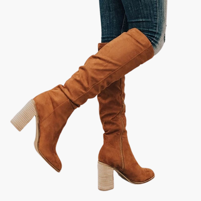 Comfortable Tall Chunky Heel Boots