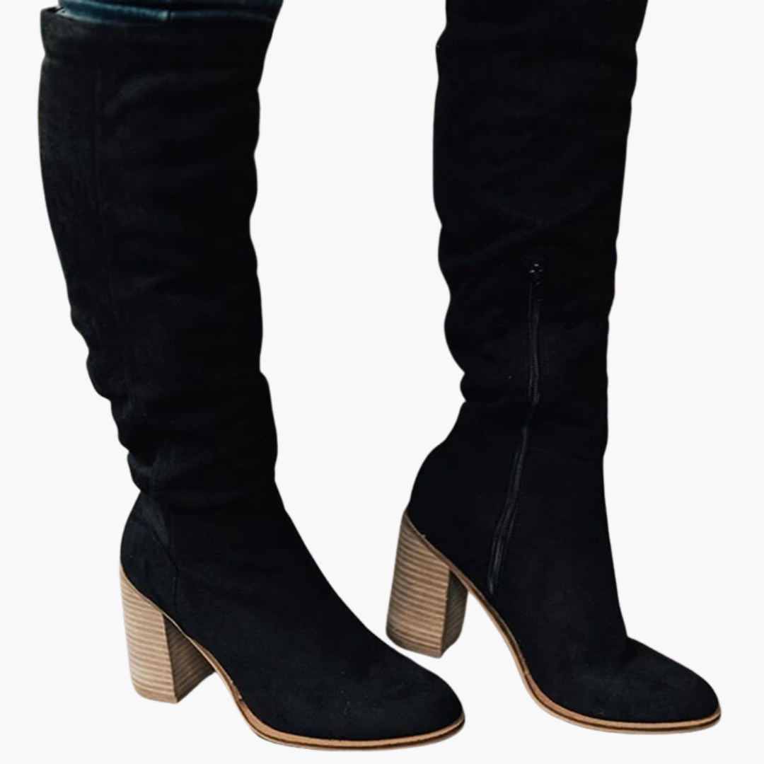 Comfortable Tall Chunky Heel Boots
