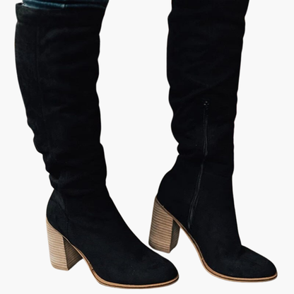 Comfortable Tall Chunky Heel Boots