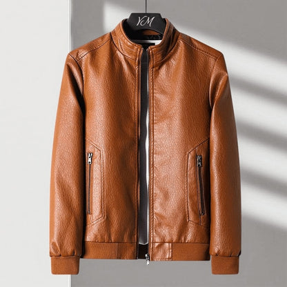 Premium Black Leather Biker Jacket - VibreMode