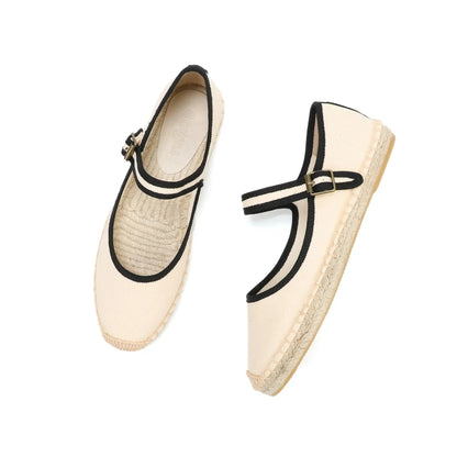 Women's Canvas Espadrille Mary Jane Shoes Breathable - VibreMode